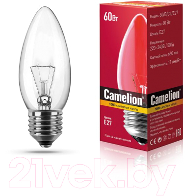 Лампа Camelion 60-B-CL-E27 / 8971