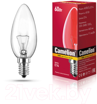 Лампа Camelion 60-B-CL-E14 / 8970