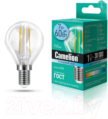 Лампа Camelion LED7-G45-FL-845-E14 / 13458