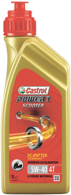 Моторное масло Castrol Power 1 Scooter 4T 5W40 / 15688F (1л)