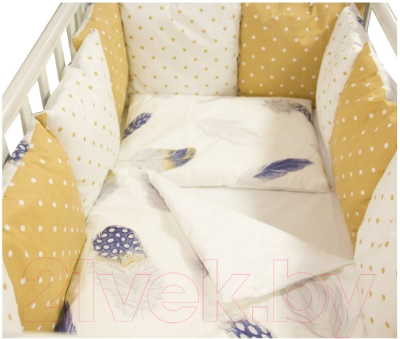 Комплект постельный для малышей ByTwinz Перышки 4