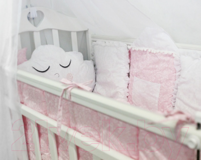 Комплект постельный для малышей ByTwinz Звездочка 4 (розовый)