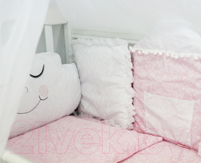 Комплект постельный для малышей ByTwinz Звездочка 4 (розовый)