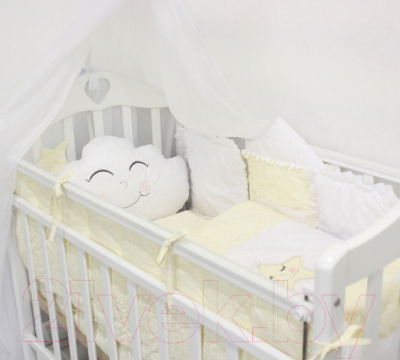 Комплект постельный для малышей ByTwinz Звездочка 4 (желтый)