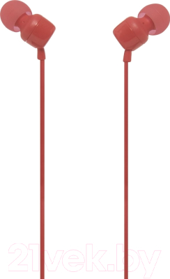 Наушники-гарнитура JBL T110 (красный)