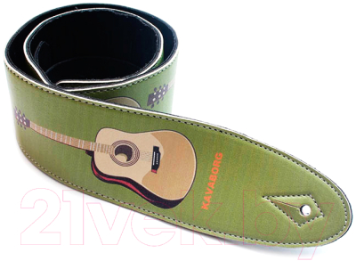 Ремень для гитары Kavaborg SPL-D-8S-50 (зеленый)