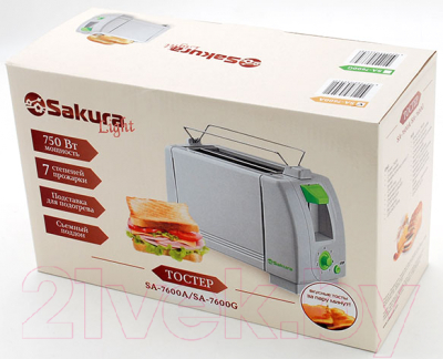 Тостер Sakura SA-7600G (зеленый)