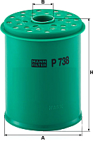 Топливный фильтр Mann-Filter P738X - 