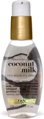 Сыворотка для волос OGX Питательная против ломкости волос с кокосовым молоком (118мл)