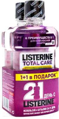 Ополаскиватель для полости рта Listerine Total Care (250мл+250мл)