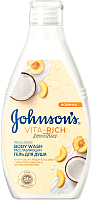 

Гель для душа Johnson's, С йогуртом кокосом и экстрактом персика расслабляющий