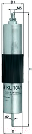 

Топливный фильтр Knecht/Mahle, KL104/1