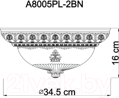 Потолочный светильник Arte Lamp Piatti A8005PL-2BN