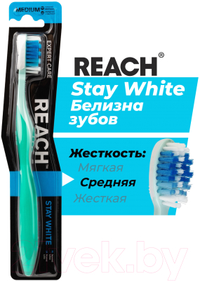 Зубная щетка REACH Stay White средняя