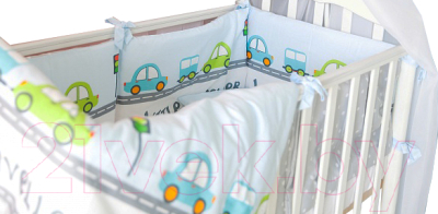 Комплект постельный для малышей ByTwinz Веселые машинки 6