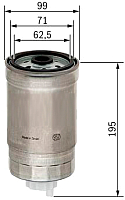 Топливный фильтр Bosch 1457434402 - 
