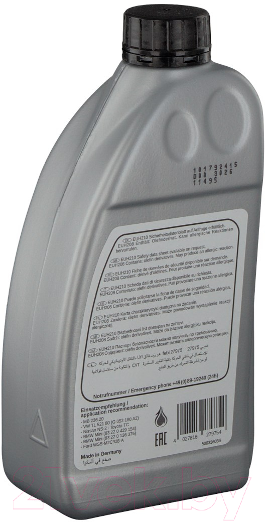 Трансмиссионное масло Febi Bilstein MB 236.20 / 27975 (1л, желтый) — фото 4