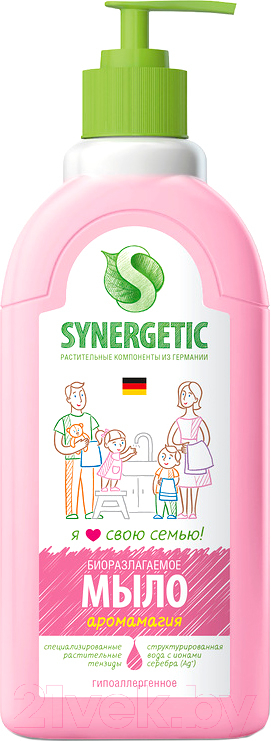 Мыло жидкое Synergetic Биоразлагаемое. Аромамагия (0.5л)