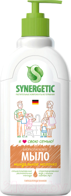 Мыло жидкое Synergetic биоразлагаемое. Миндальное молочко (0.5л)
