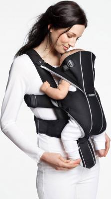 Сумка-кенгуру BabyBjorn Miracle Mesh 0960.02 (черный) - ребенок лицом к маме (рюкзак цвет Black-Silver)