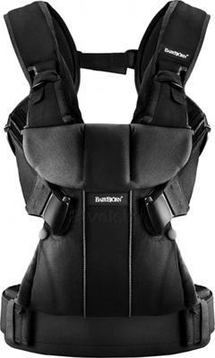 Эрго-рюкзак BabyBjorn One Cotton 0910.23 (черный) - общий вид