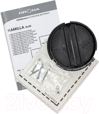 Вытяжка телескопическая Krona Kamilla Slim 500 / 00020957 (нержавеющая сталь)