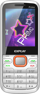 Мобильный телефон Explay Primo 2.4 (White-Orange) - общий вид