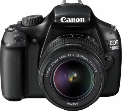 Зеркальный фотоаппарат Canon EOS 1100D Kit 18-55mm + 75-300mm - вид спереди