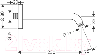 Душевой кронштейн Hansgrohe 27412000