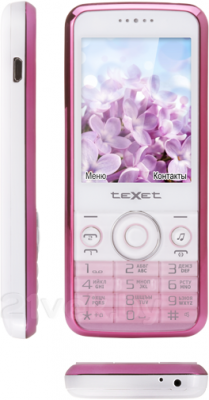 Мобильный телефон Texet TM-D300 (бело-розовый) - обзор панелей