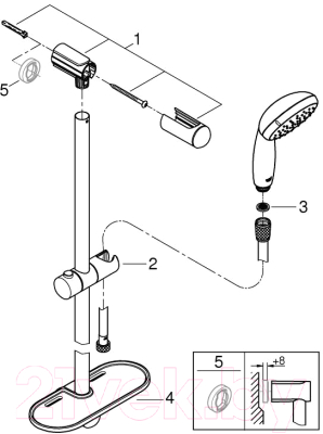 Душевой гарнитур GROHE Tempesta New II 27926000