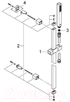 Душевой гарнитур GROHE Euphoria Cube 27700000