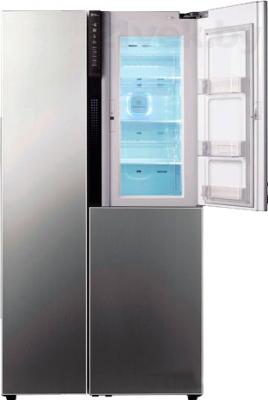 Холодильник с морозильником LG GC-M237JLNV - с открытой дверцей