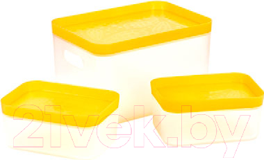 Набор контейнеров для хранения Berossi Good mix АС 25955000 (желтый)