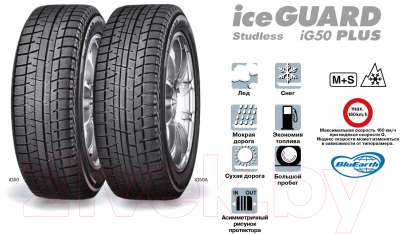 Зимняя шина Yokohama iceGUARD iG50A Plus 245/45R18 96Q (2016 год, только одна шина)