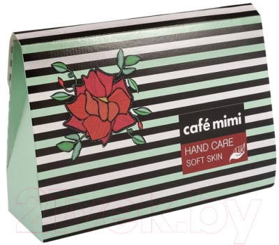 Набор косметики для тела Cafe mimi Soft Skin Hand Care скраб д/рук+маска д/рук+крем д/рук (50мл+50мл+50мл)