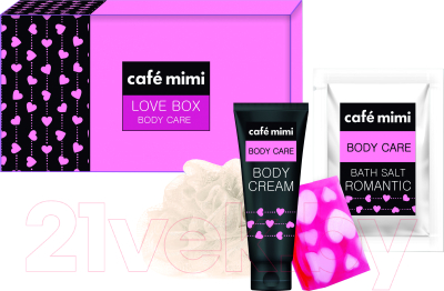 Набор косметики для тела Cafe mimi Love Box крем для тела 100мл + глицериновое мыло