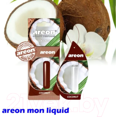 Ароматизатор автомобильный Areon Mon Liquid Coconut / ARE-LR18