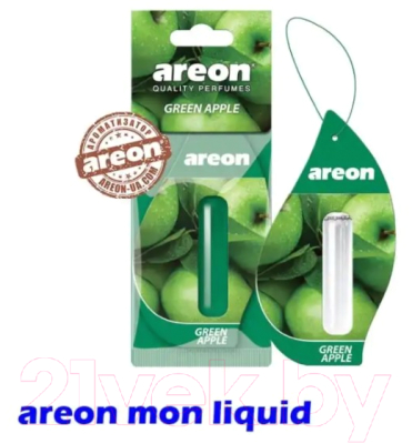 Ароматизатор автомобильный Areon Mon Liquid Green Apple / ARE-LR20