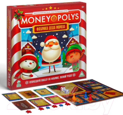 Настольная игра Лас Играс Money Polys. Фабрика деда мороза / 5079613