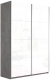 Шкаф-купе ТриЯ Траст СШК 2.160.80-15.15 2-х дверный (бетон/стекло белый глянец) - 