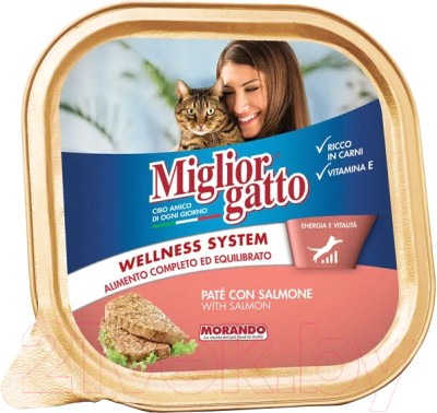 Влажный корм для кошек Miglior Gatto Salmon (100г)