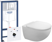 

Унитаз подвесной с инсталляцией Duravit, Architec Rimless 45720900A1 + 38775001