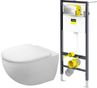 

Унитаз подвесной с инсталляцией Duravit, Architec Rimless 45720900A1 + 792824