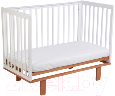 Детская кроватка Polini Kids Simple 340 / 0003107-11 (белый/бук)
