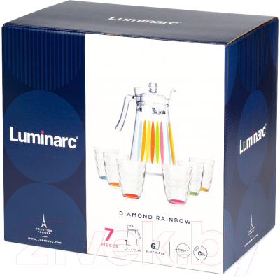 Набор для напитков Luminarc Rainbow Diamond P1080 (7шт)