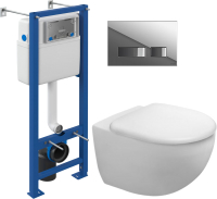 

Унитаз подвесной с инсталляцией Duravit, Architec Rimless 45720900A1 + S-IN-MZ-VECTOR + P-BU-MOV/Cg