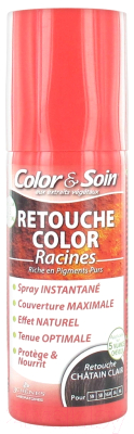 Тонирующий спрей для волос Les 3 Chenes Retouche Color  (75мл, светло-каштановый)