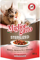 

Корм для кошек Miglior, Gatto Sterilized Beef, Ham and Vegetable