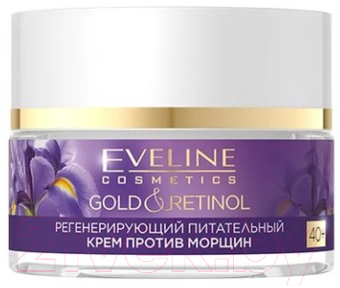 Крем для лица Eveline Cosmetics Gold&Retinol Регенерирующий питательный против морщин 40+ (50мл)